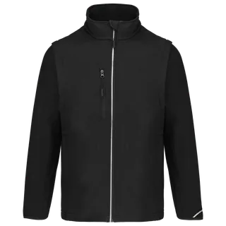 Proact Softshell met afritsbare mouwen in Black, voorkant