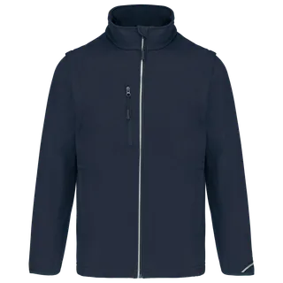 Proact Softshell met afritsbare mouwen in Navy, voorkant