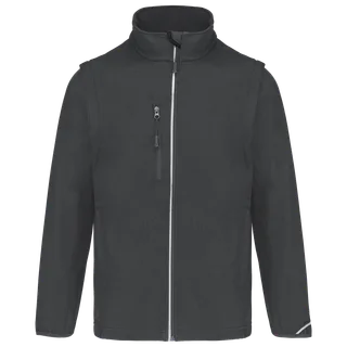 Proact Softshell met afritsbare mouwen in Titanium, voorkant
