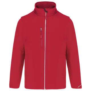 Proact Softshell met afritsbare mouwen in Sporty Red, voorkant