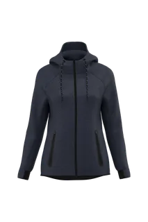 Proact Women's hooded performance jacket in French Navy Heather, voorkant