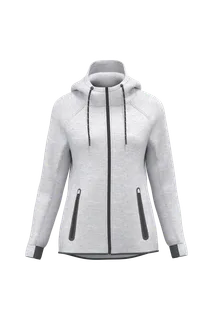 Proact Women's hooded performance jacket in Ash Heather, voorkant