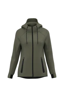 Proact Women's hooded performance jacket in Sporty Khaki, voorkant