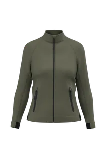 Proact Damesjasje met opstaande kraag in Sporty Khaki, voorkant