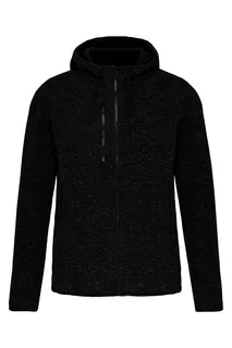 Proact Ladies’ heather hooded jacket in Dark Grey Melange, voorkant