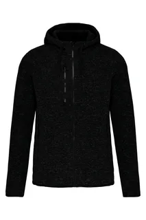 Proact Heather herenvest met capuchon in Dark Grey Melange, voorkant