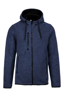 Proact Heather herenvest met capuchon in Navy Melange, voorkant