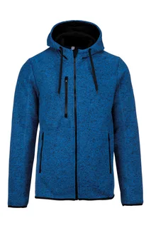 Proact Heather herenvest met capuchon in Light royal blue melange, voorkant