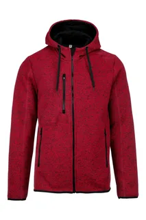Proact Heather herenvest met capuchon in Red Melange, voorkant