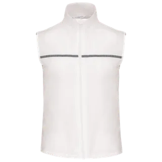 Proact Running gilet with mesh back in White, voorkant