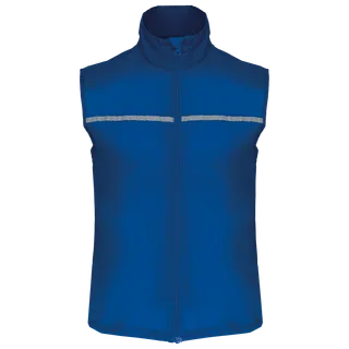 Proact Running gilet with mesh back in Royal Blue, voorkant