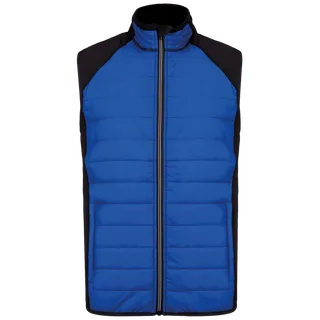 Proact Dual-fabric sleeveless sports jacket in Dark Royal Blue / Black, voorkant