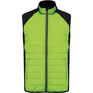 Proact Dual-fabric sleeveless sports jacket in Lime / Black, voorkant