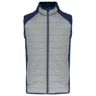 Proact Dual-fabric sleeveless sports jacket in Marl Grey / Sporty Navy, voorkant