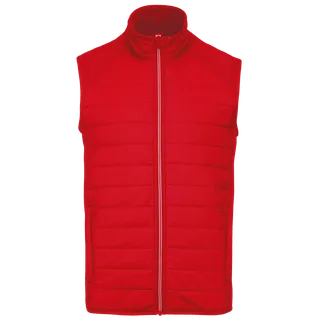 Proact Dual-fabric sleeveless sports jacket in Sporty Red, voorkant