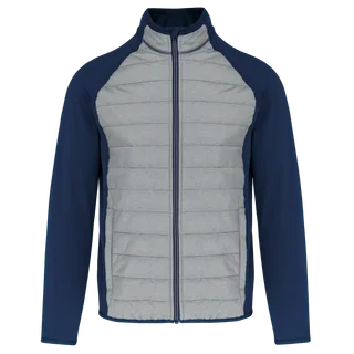 Proact Sportjack bi-materiaal in Marl Grey / Sporty Navy, voorkant