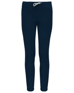 Proact Kids' lightweight cotton tracksuit bottoms in Navy, voorkant