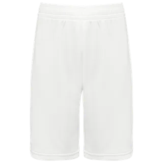 Proact Basketbalshort voor kinderen in White, voorkant