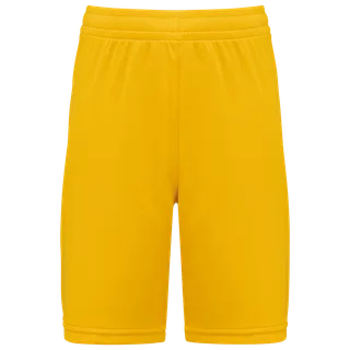 Proact Basketbalshort voor kinderen in Sporty Yellow, voorkant