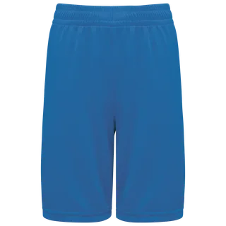 Proact Basketbalshort voor kinderen in Sporty Royal Blue, voorkant