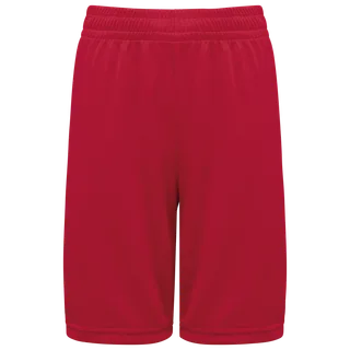 Proact Basketbalshort voor kinderen in Sporty Red, voorkant