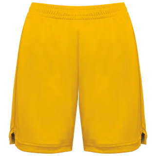 Proact Basketbalshort voor dames in Sporty Yellow, voorkant