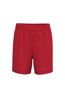 Proact Kids' multisport polyester shorts in Sporty Red, voorkant