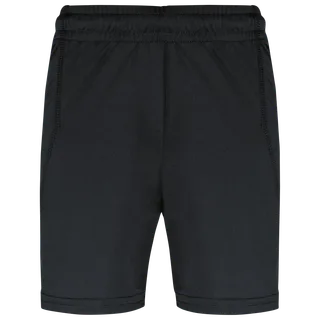 Proact Kids' sports shorts in Black, voorkant