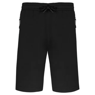 Proact Multisport-bermuda van fleece kids in Black, voorkant