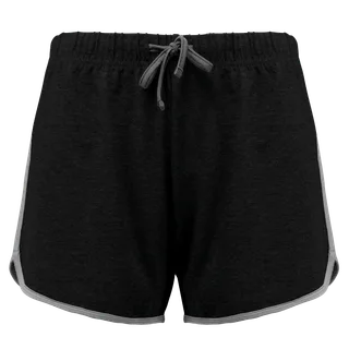 Proact Dames sportshort in Black / Grey Heather, voorkant