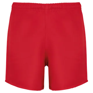 Proact Kinder-rugbyshort in Sporty Red, voorkant