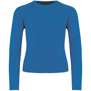 Proact Kids' long-sleeved base layer sports T-shirt in Sporty Royal Blue, voorkant