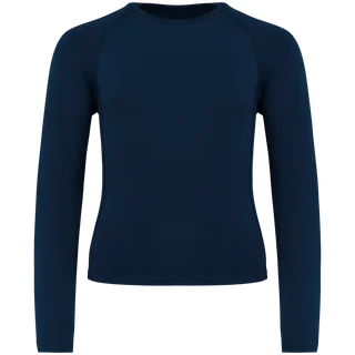 Proact Kids' long-sleeved base layer sports T-shirt in Sporty Navy, voorkant