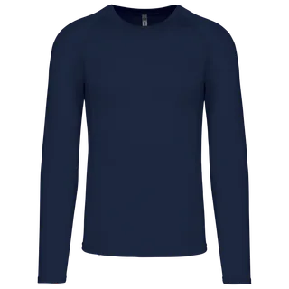 Proact Adults' long-sleeved base layer sports T-shirt in Sporty Navy, voorkant