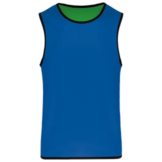Proact Reversible rugby bib in Sporty Royal Blue / Green, voorkant