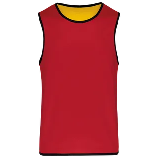 Proact Reversible rugby bib in Sporty Red / Sporty Yellow, voorkant