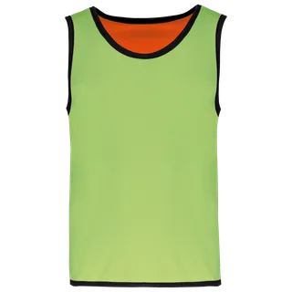 Proact Omkeerbaar trainingshesje kids in Lime / Spicy Orange, voorkant