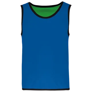 Proact Omkeerbaar trainingshesje kids in Sporty Royal Blue / Green, voorkant