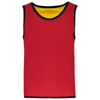 Proact Omkeerbaar trainingshesje kids in Sporty Red / Sporty Yellow, voorkant