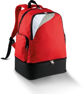 Proact Multi-sports backpack with rigid bottom - 39L in Red / White / Light Grey, voorkant