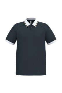 Proact Lifestyle sportpolo uniseks in Navy / White / Gold, voorkant
