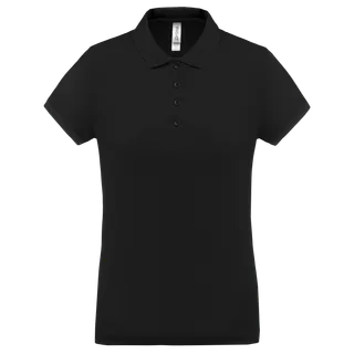 Proact Ladies’ performance piqué polo shirt in Black, voorkant