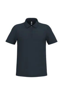 Proact Heren sportpolo met kraag met kwartrits in Navy, voorkant