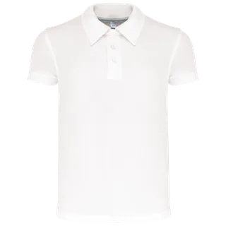Proact Kindersportpolo in White, voorkant