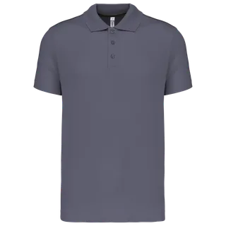Proact Short-sleeved polo shirt in sporty grey, voorkant