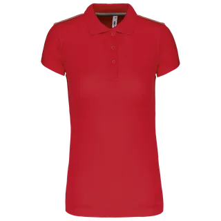 Proact Damessportpolo in Sporty Red, voorkant