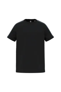 Teamwear-T-shirt voor kinderen in Black / sporty grey, voorkant