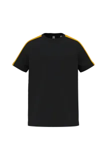 Teamwear-T-shirt voor kinderen in Black / Sporty Yellow, voorkant