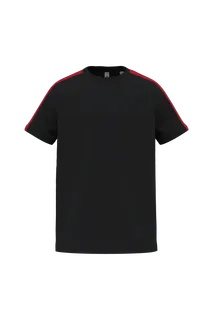Teamwear-T-shirt voor kinderen in Black / Sporty Red, voorkant