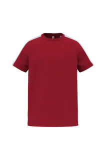 Teamwear-T-shirt voor kinderen in Sporty Red / White, voorkant